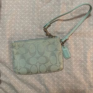 Vintage Coach Baby Blue Wristlet